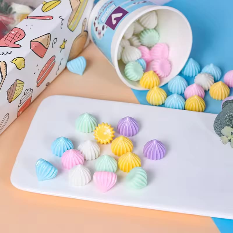 30Pcs Simulation Mini Mixed Meringue Sugar Fake Candy Model Artificial Cream Photography Props DIY Party Fake Dessert Ornaments